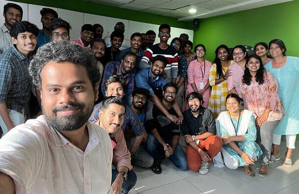The Chronus team in India in a group selfie